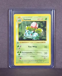 Ivysaur 1st Edition Shadowless Base Set 30/102 Non Holo Pokemon TCG Card LP - Image 1