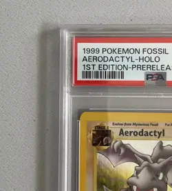 Aerodactyl 1st Edition RARE Prerelease POKEMON Card PSA 8 NM-MT FOSSIL Holo 1/62 - Image 5