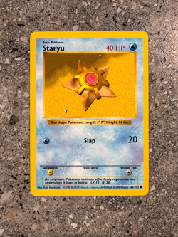 Pokemon TCG Cards SHADOWLESS Base Set Staryu 65/102 EXC - Image 1