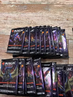 Magic The Gathering Lot Of 60 Set Booster Packs D&D Forgotten Realms Zandikar Ri - Image 4