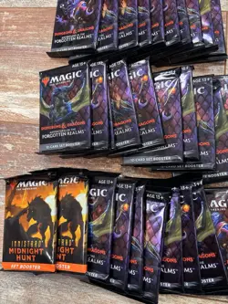 Magic The Gathering Lot Of 60 Set Booster Packs D&D Forgotten Realms Zandikar Ri - Image 5