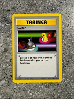 Pokemon TCG Cards SHADOWLESS Base Set Switch 95/102 EXC-NM - Image 1