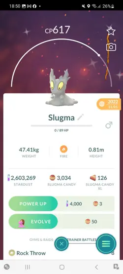 Pokemon Go Shiny Slugma - Image 1