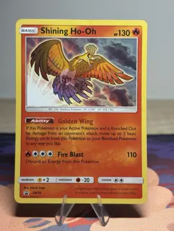 Shining Ho-Oh SM70 SM Black Star Holo Rare Promos Pokemon 2017 Card MP HP - Image 1