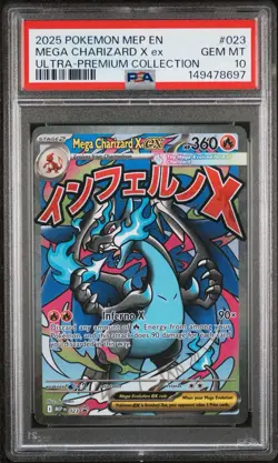 Mega Charizard X ex Pokemon MEP EN Ultra-Premium Collection PSA 10 GEM MINT - Image 1