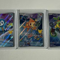 Pokemon - First Partner Illustration - Gen 4 Turtwig Chimchar Piplup #1 - Image 3