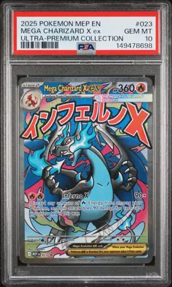 Mega Charizard X ex Pokemon MEP EN Ultra-Premium Collection PSA 10 GEM MINT - Image 1