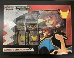 Pokemon TCG Celebrations Collection Box - Lance's Charizard V New Sealed 820650809392 - Image 1