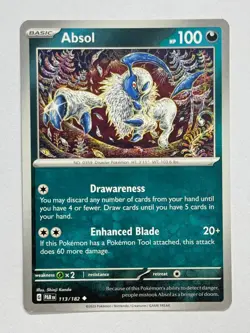 Pokemon TCG Absol 113/182 Regular Uncommon SV04: Paradox Rift - Image 1