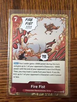 1x Fire Fist OP15-020 Adventure on Kami's Island Foil English One Piece - Image 1
