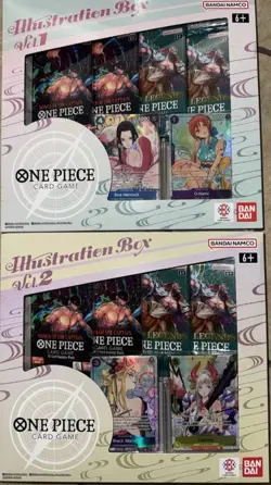 2025 Bandai OP One Piece TCG: Illustration Box Vol 1 + 2 Bundle Factory SEALED - Image 1