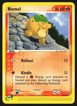 Numel 70/97 EX Dragon Pokemon Card NM - Image 1