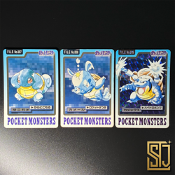 Squirtle Wartortle Blastoise No. 007 008 009 Pokemon Carddass Japanese Card 1997 - Image 1