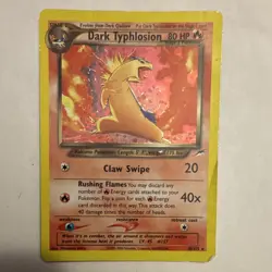 Pokemon Dark Typhlosion 10/105 Neo Destiny Holo Rare 80 HP English TCG Card - Image 1