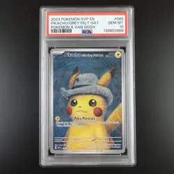 PSA 10 Pikachu with Grey Felt Hat SVP 085 Pokemon Van Gogh Graded Card - Image 1