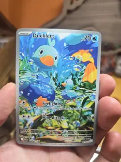 Pokemon TCG Ducklett Illustration Rare Card 109/086 Sv: White Flare - Image 1