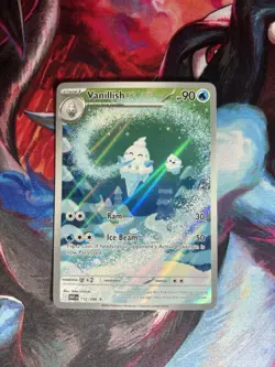 Pokemon TCG Vanillish White Flare Holo Card Illustration Rare 112/086 Near Mint - Image 1