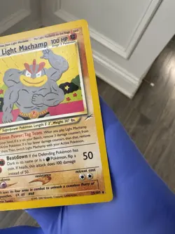 Pokemon TCG Light Machamp Neo Destiny Card 25/105 Unlimited Rare Non-Holo - Image 3