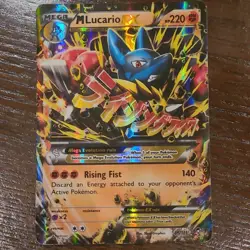 Pokemon M Lucario EX XY Furious Fists Secret Rare Holo Card 113/111 220 HP Mega - Image 1