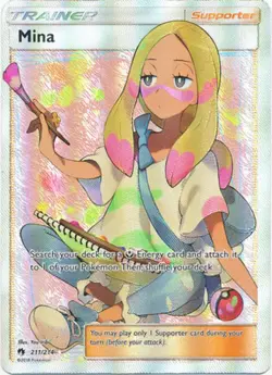 Mina - 211/214 - Full Art Ultra Rare PL/MP, English Pokemon Lost Thunder - Image 1
