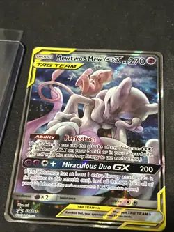 Pokemon TCG Mewtwo & Mew GX SM191 Holo LP - Image 3