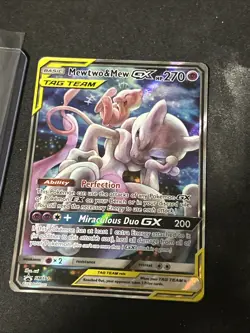 Pokemon TCG Mewtwo & Mew GX SM191 Holo LP - Image 4
