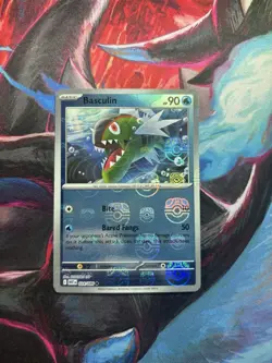 Pokemon TCG Basculin 024/086 Master ball Holo Pattern WHT NM - Image 1