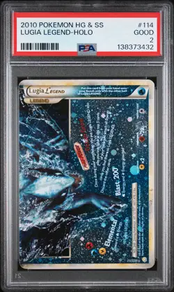 2010 POKEMON HEARTGOLD & SOULSILVER #114 LUGIA LEGEND-HOLO PSA 2 - Image 1
