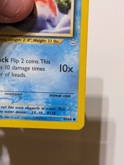 GOLDEEN 45/64 COMMON NEO REVELATION POKEMON UNLIMITED - Yuka Morii - LP - Image 3