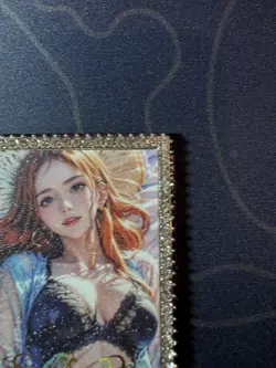 Goddess Black Bikini Nami Numbered Metal Card Waifu Doujin One Piece Character - Image 3