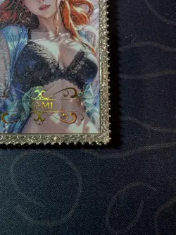 Goddess Black Bikini Nami Numbered Metal Card Waifu Doujin One Piece Character - Image 4