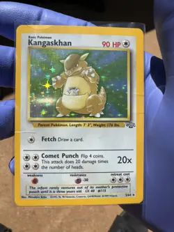 Pokemon TCG Jungle Holo Card Kangaskhan, 5/64, Unlimited Rare, Vintage 1999 HP - Image 1
