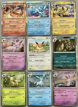 Prismatic Evolutions Complete 9 Card Eeveelution Holo Set - Pokemon TCG - Image 1