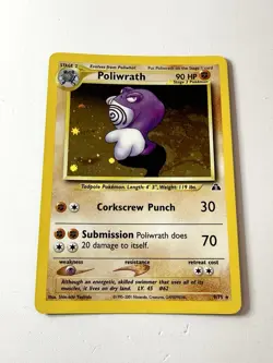 Poliwrath 9/75 Holo Rare Neo Discovery Unlimited Vintage Pokemon Card 2001 - Image 1