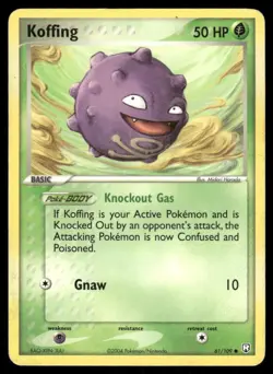 Pokemon Cards Koffing 61/109 Team Rocket Returns Common LP - Image 1