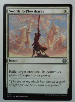 Swords to Plowshares *Uncommon* Magic MtG x1 LCC Commander Lost Caverns - Image 1