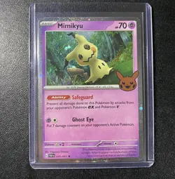 Mimikyu 037/091 Trick or Trade Cosmo Holo 2024 Pokemon TCG -with Swirl -Mint #2 - Image 3