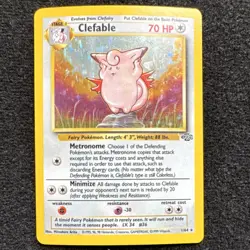 Pokemon Clefable Jungle 1/64 Holo Rare 70 HP Stage 1 English 1999 LP/MP - Image 1