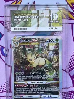 Pokemon TCG - Leafeon VSTAR GG35/GG70 - Crown Zenith - Graded - ACE 10 - Image 2