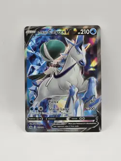 Pokemon TCG Ice Rider Calyrex V 163/198 Chilling Reign Full Art Holo - Image 1