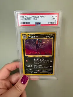 Pokemon 2000 Japanese Neo 3 Revelation #229 - Houndoom Holo Rare - PSA 9 Mint - Image 3