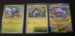 Bulbasaur & Ivysaur & Mega Venusaur ex 003/132 Reverse Holos Pokemon Evolutions - Image 1