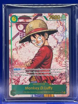 Monkey.D.Luffy SEC Alt Art OP13-118 Carrying On His Will One Piece TCG NM - Image 3