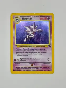Pokemon Card Haunter 6/62 - Fossil Set Holo Foil - Heavy Play - Image 1