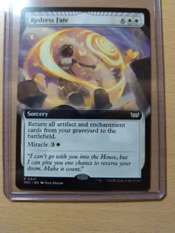 Redress Fate Extended Art Rare, Duskmourn Commander #041, MTG Magic - Image 2