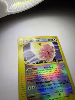 Pokemon TCG Clefable Expedition Reverse Holo Rare Card 41/165 2002 MP - Image 2