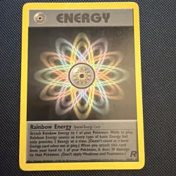 RAINBOW ENERGY 80/82 R TEAM ROCKET POKEMON UNLIMITED LP_ - Image 1