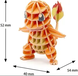 Pokemon Sigumi Japanese Paper Art Puzzle Charmander and Charizard - Image 4