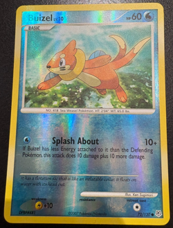 Pokemon Buizel 72/130 Reverse Holo Diamond and Pearl LP - Image 1