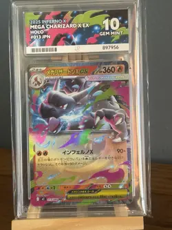 Pokemon TCG Mega Charizard Ex 013/080 Japanese Inferno X ACE 10 GEM MINT - Image 1